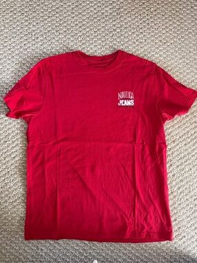 Nautica Red Short-Sleeve Crewneck T-Shirt with Chest Logo